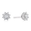 Thumbnail Image 1 of The Forever Diamond Sterling Silver 0.30ct Diamond Halo Flower Stud Earrings