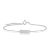 Thumbnail Image 1 of Sterling Silver Diamond Chain ID Bracelet
