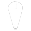 Thumbnail Image 2 of Michael Kors Ladies' MK Cubic Zirconia Paper Link Stainless Steel Chain Necklace
