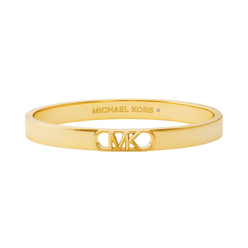 Michael Kors Ladies' MK Gold Tone Stainless Steel Bangle | H.Samuel