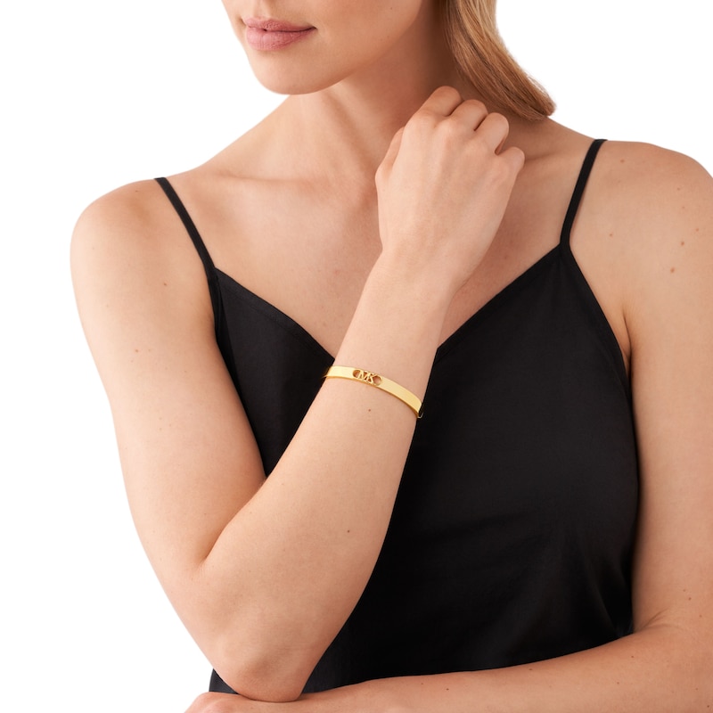 Main Image 3 of Michael Kors Ladies' MK Gold Tone Stainless Steel Bangle