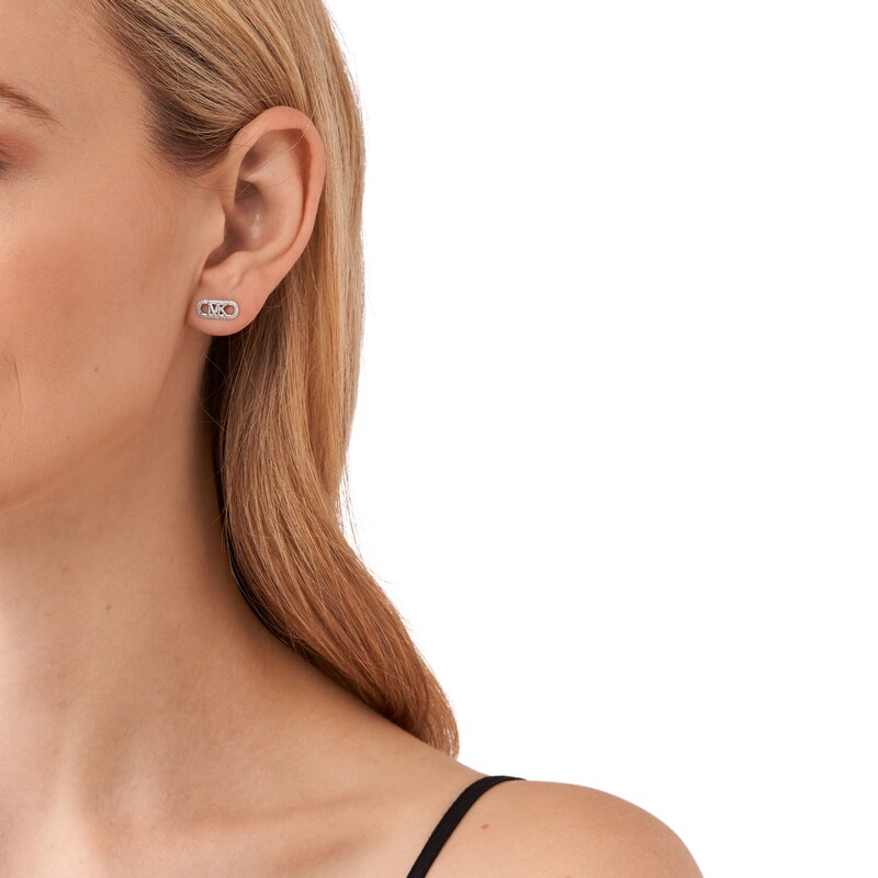 Main Image 3 of Michael Kors Ladies' MK Cubic Zirconia Stainless Steel Stud Earrings