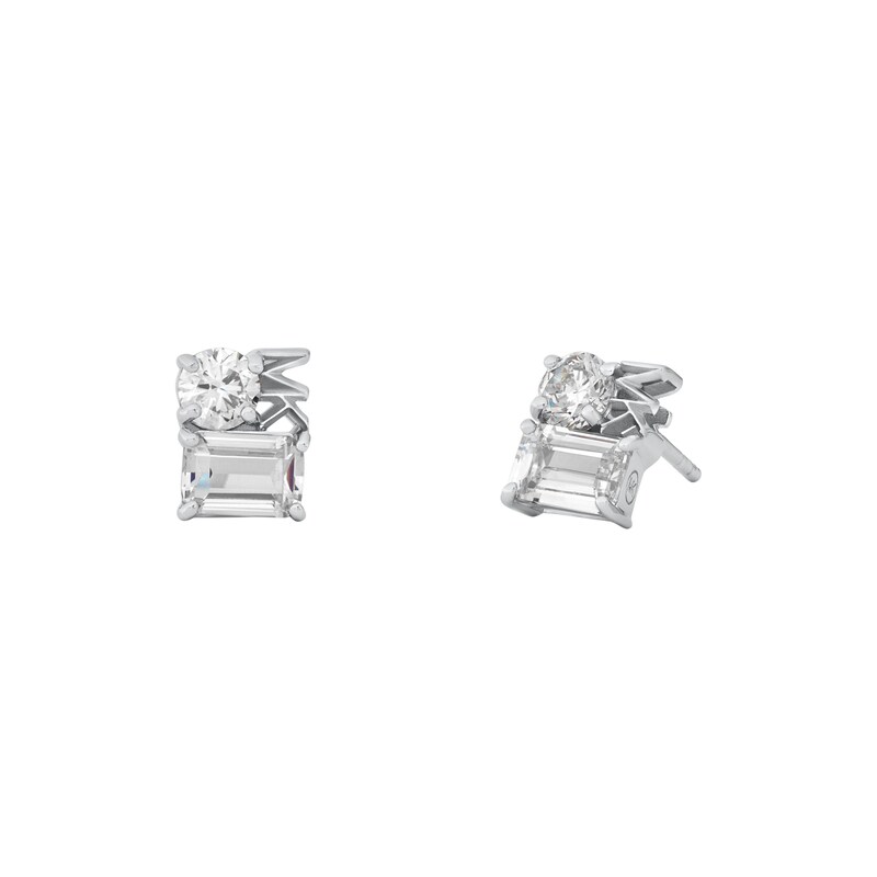 Main Image 1 of Michael Kors Ladies' Round And Emerald Cut Cubic Zirconia Stainless Steel Stud Earrings