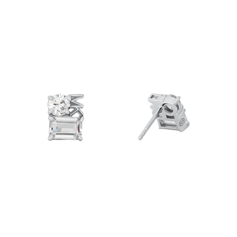 Main Image 2 of Michael Kors Ladies' Round And Emerald Cut Cubic Zirconia Stainless Steel Stud Earrings