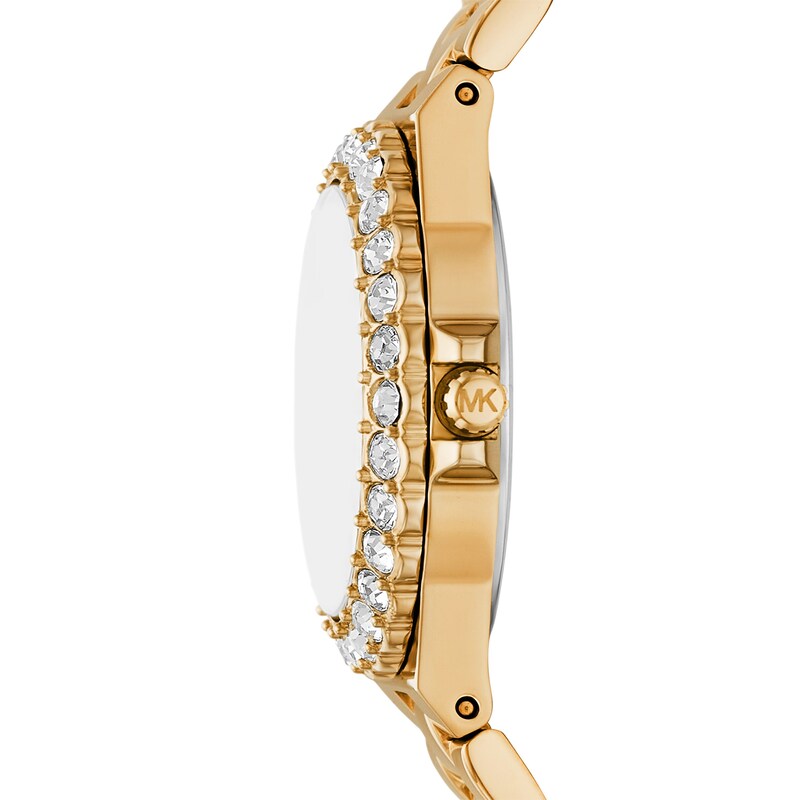 Main Image 2 of Michael Kors Lennox Ladies' Cheetah Enamel Gold Tone Stainless Steel Watch