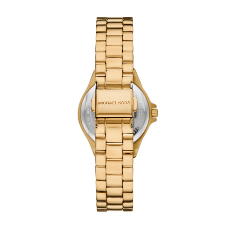 Main Image 3 of Michael Kors Lennox Ladies' Cheetah Enamel Gold Tone Stainless Steel Watch