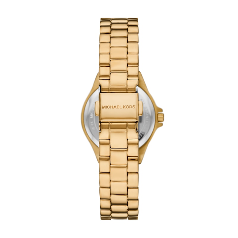 Michael Kors Lennox Ladies' Cheetah Enamel Gold Tone Stainless Steel Watch