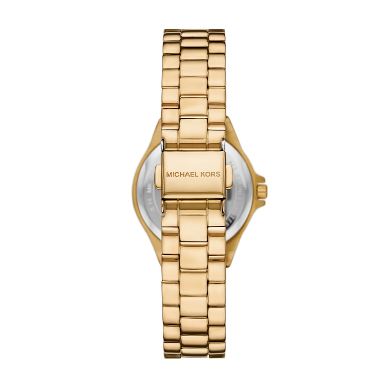 Michael Kors Lennox Ladies' Green Sunray Dial Gold Tone Stainless Steel Bracelet Watch