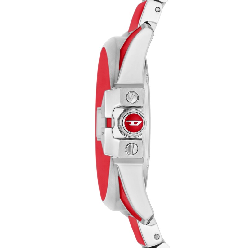 Diesel Men's Digital Red Enamel And Stainless Steel Bracelet Watch