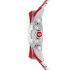 Thumbnail Image 1 of Diesel Mega Chief Men's Chronograph Silver Dial Red Enamel And Stainless Steel Bracelet Watch