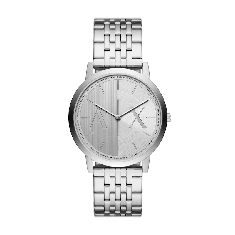 Armani Exchange Men's Silver Dial & Stainless Steel Bracelet Watch