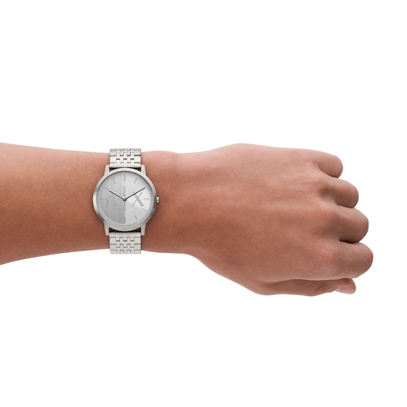 Main Image 4 of Armani Exchange Men's Silver Dial & Stainless Steel Bracelet Watch