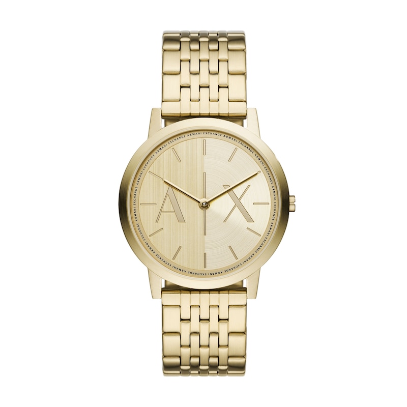 Main Image 1 of Armani Exchange Men's Gold-Tone Dial & Stainless Steel Bracelet Watch