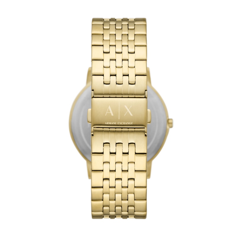 Armani Exchange Men's Gold-Tone Dial & Stainless Steel Bracelet Watch