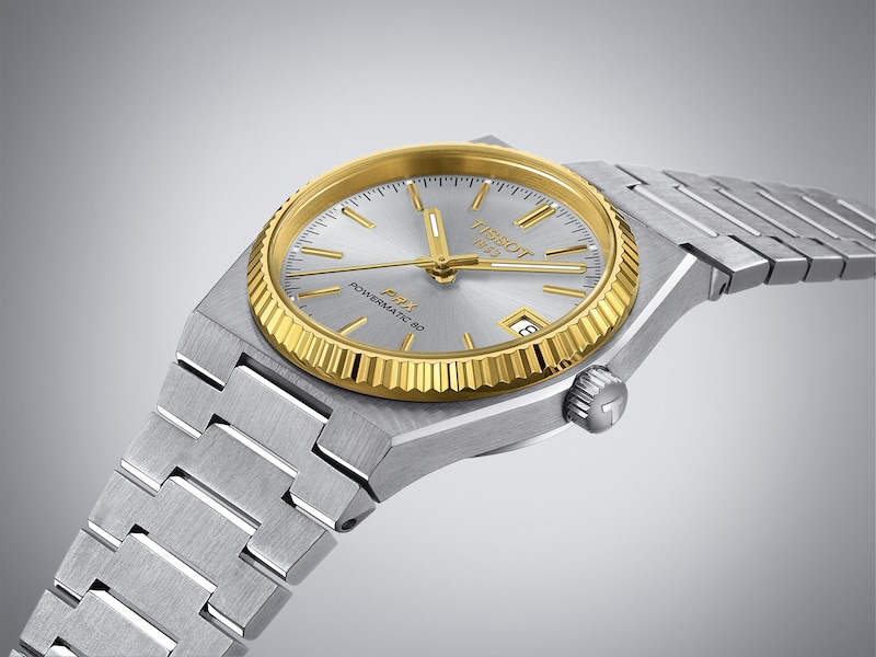 Main Image 4 of Tissot PRX Ladies' Gold Bezel & Stainless Steel Bracelet Watch