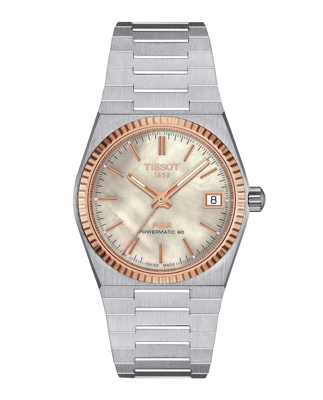 Main Image 1 of Tissot PRX Ladies' Rose Gold Bezel & Stainless Steel Bracelet Watch