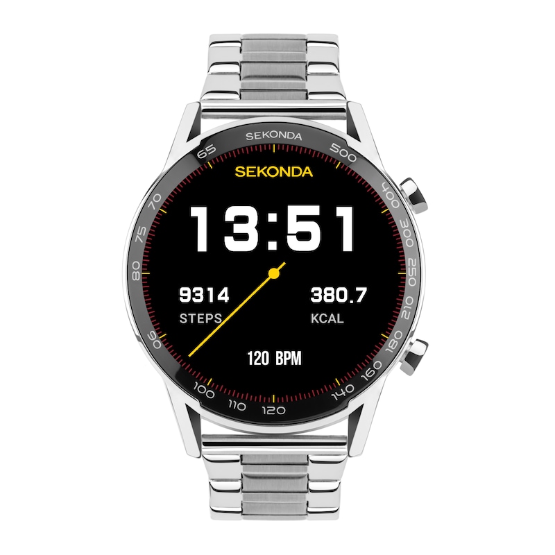 Main Image 1 of Sekonda Active Plus Men's Silver Stainless Steel Bracelet Smart Watch