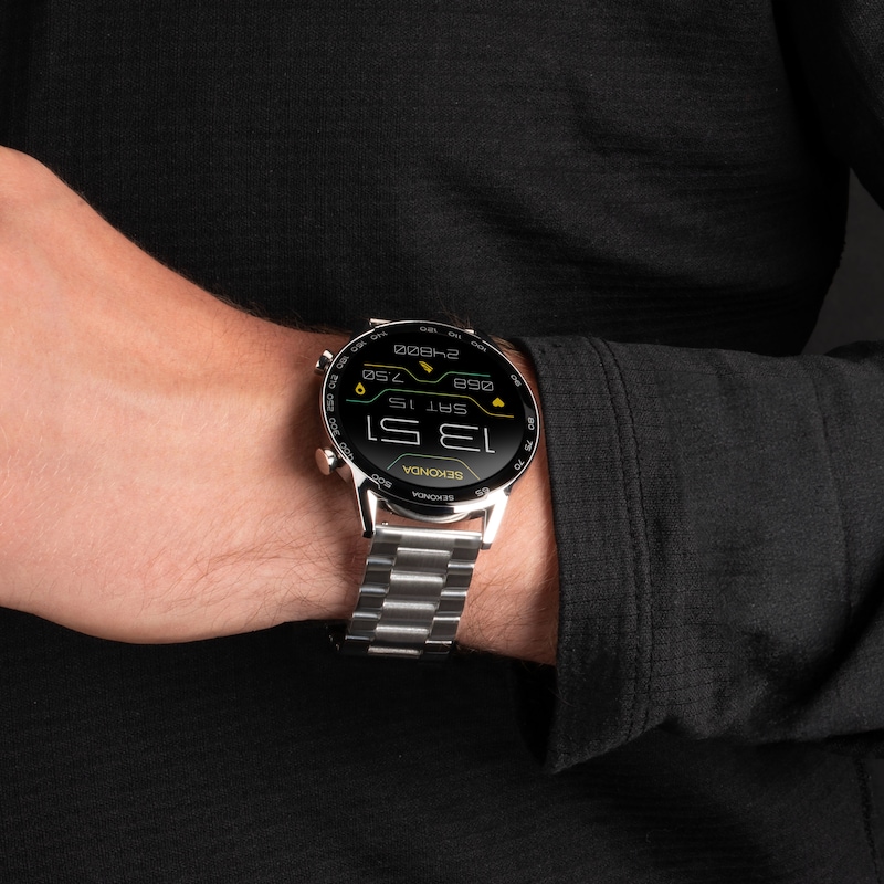 Main Image 9 of Sekonda Active Plus Men's Silver Stainless Steel Bracelet Smart Watch