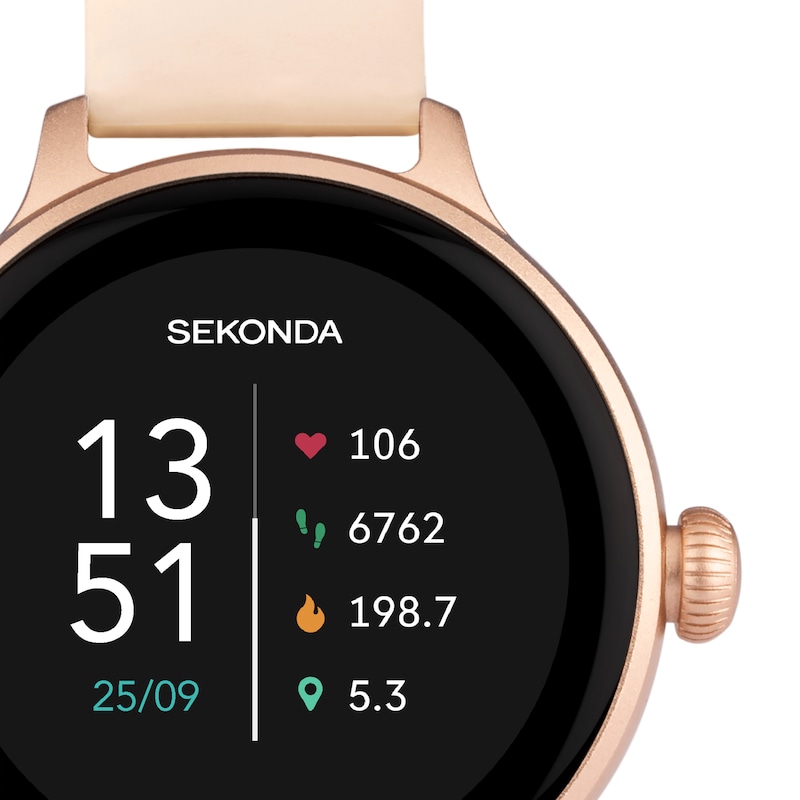 Main Image 4 of Sekonda Connect Ladies' Pink Silicone Strap Smart Watch