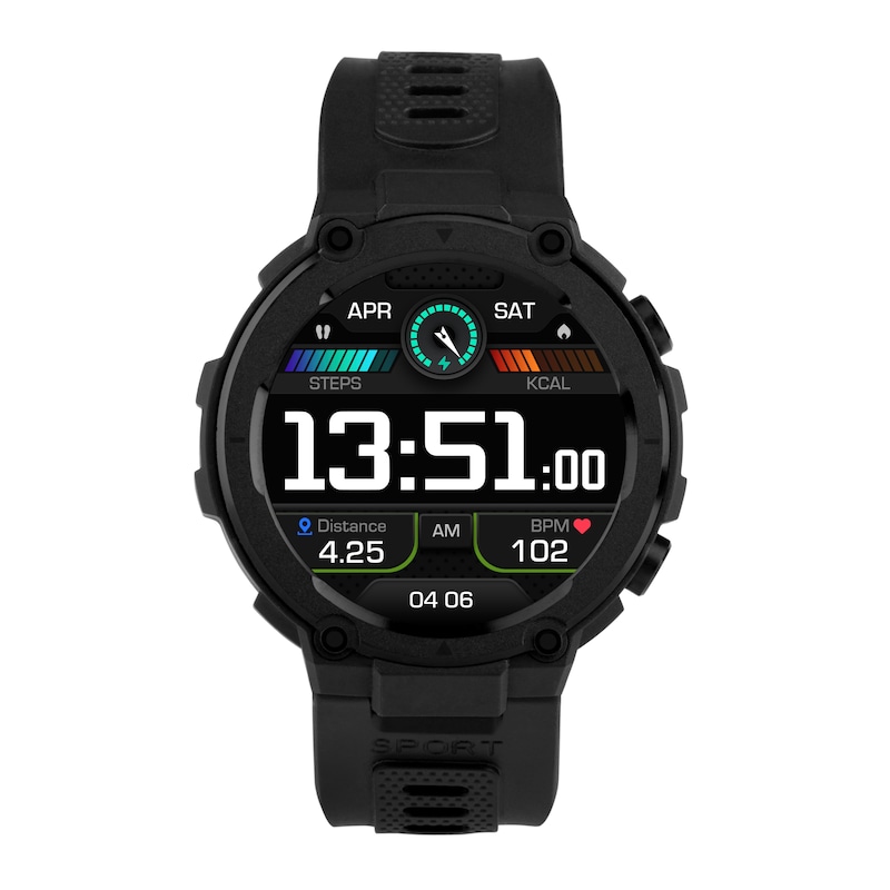 Main Image 1 of Sekonda Alpine Men's Black Plastic Strap Smart Watch