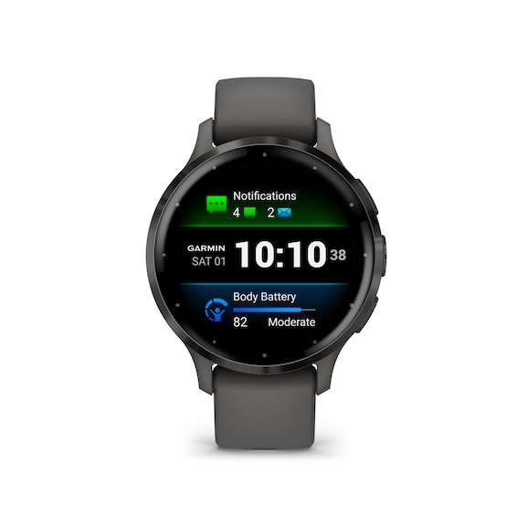Garmin Venu 3S Pebble Grey with Slate Silicone Strap Smartwa