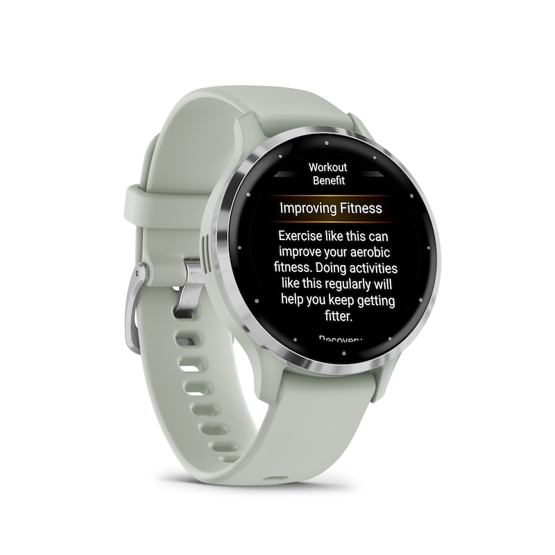 Main Image 2 of Garmin Venu 3S Sage Grey Passivated Silicone Strap Smartwatch
