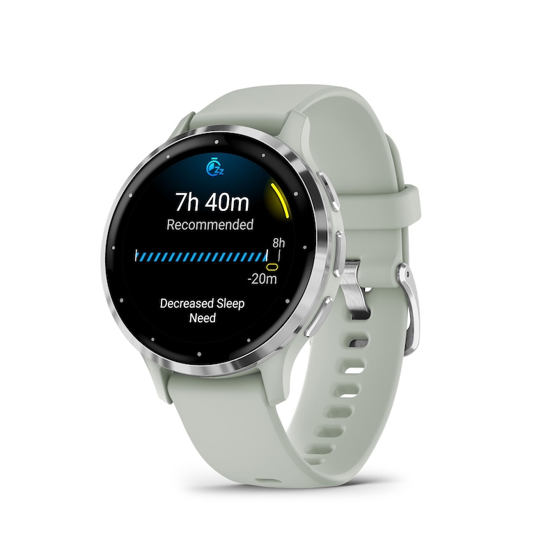 Main Image 3 of Garmin Venu 3S Sage Grey Passivated Silicone Strap Smartwatch