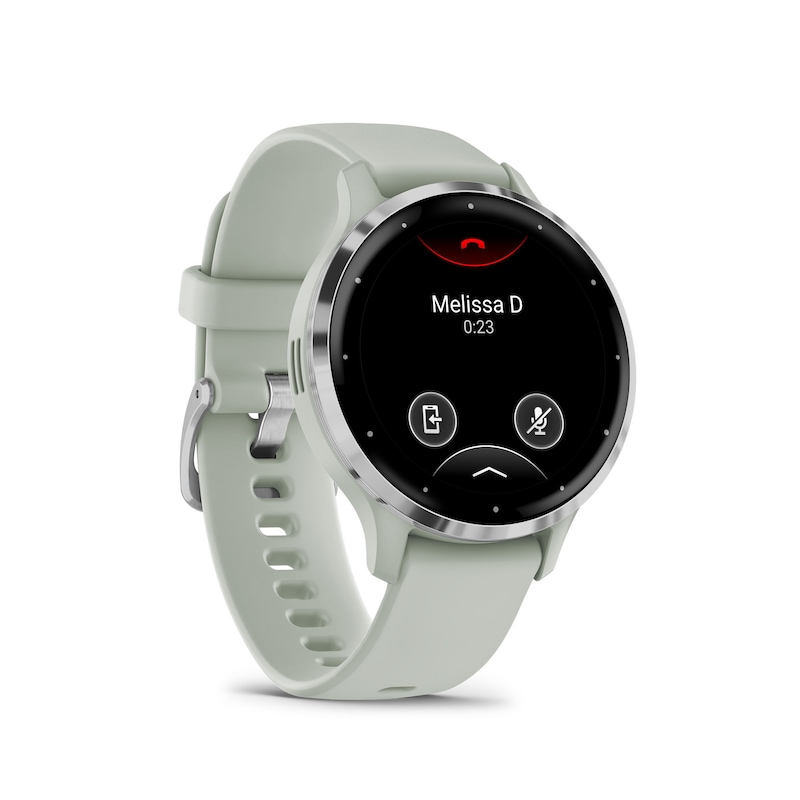 Main Image 6 of Garmin Venu 3S Sage Grey Passivated Silicone Strap Smartwatch