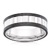 Thumbnail Image 1 of Men's Titanium Black Edge Textured Ring