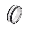 Thumbnail Image 2 of Men's Titanium Black Edge Textured Ring