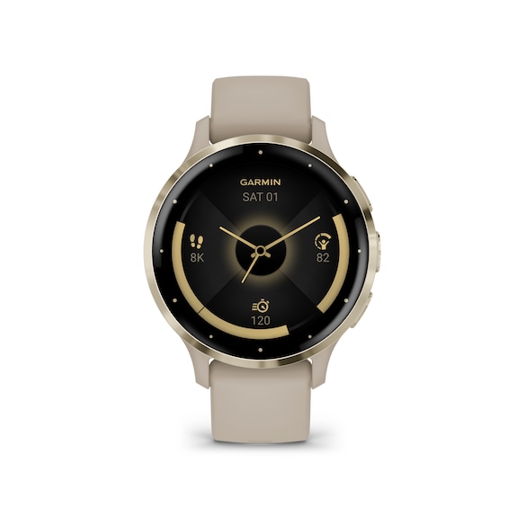 Garmin Venu 3S Ladies French Grey And Soft Gold Silicone Str