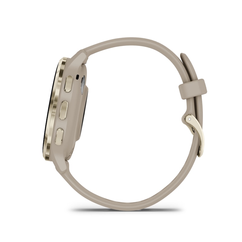 Main Image 4 of Garmin Venu 3S Ladies' French Grey And Soft Gold Silicone Strap Smartwatch