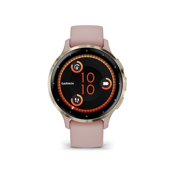 Garmin Venu 3S Ladies Dust Rose And Soft Gold Silicone Strap