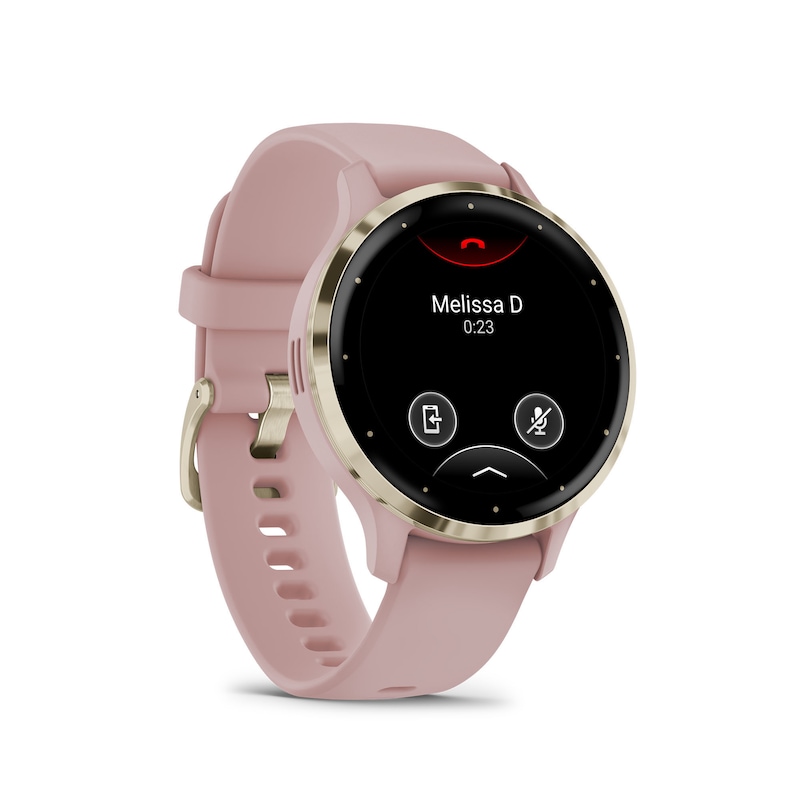 Main Image 6 of Garmin Venu 3S Ladies' Dust Rose And Soft Gold Silicone Strap Smartwatch