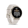 Thumbnail Image 1 of Garmin Venu 3S Ladies' Ivory And Soft Gold Silicone Strap Smartwatch