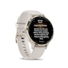 Thumbnail Image 2 of Garmin Venu 3S Ladies' Ivory And Soft Gold Silicone Strap Smartwatch