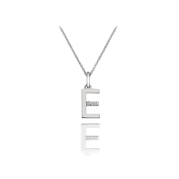 Hot Diamonds Sterling Silver Diamond Set Micro 'E' Pendant Necklace
