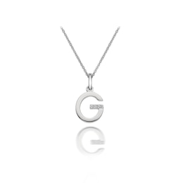 Hot Diamonds Sterling Silver Diamond Set Micro 'G' Pendant Necklace