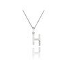 Thumbnail Image 1 of Hot Diamonds Sterling Silver Diamond Set Micro 'H' Pendant Necklace