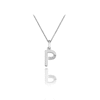 Thumbnail Image 1 of Hot Diamonds Sterling Silver Diamond Set Micro 'P' Pendant Necklace