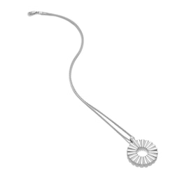 Hot Diamond Sterling Silver Burst Pendant Necklace