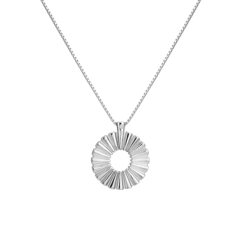 Main Image 2 of Hot Diamond Sterling Silver Burst Pendant Necklace