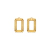 Thumbnail Image 1 of Hot Diamonds X Jac Jossa 18ct Yellow Gold Plated Grid Rectangle Stud Earrings