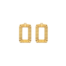 Hot Diamonds X Jac Jossa 18ct Yellow Gold Plated Grid Rectangle Stud Earrings
