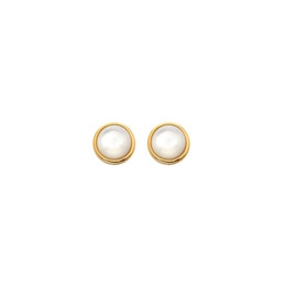 Hot Diamonds X Jac Jossa 18ct Yellow Gold Plated Mother Of Pearl Stud Earrings