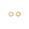 Thumbnail Image 2 of Hot Diamonds X Jac Jossa 18ct Yellow Gold Plated Hexagon White Topaz Stud Earrings