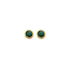 Thumbnail Image 1 of Hot Diamonds X Jac Jossa 18ct Yellow Gold Plated Revive Malachite Round Stud Earrings