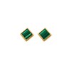 Thumbnail Image 2 of Hot Diamonds X Jac Jossa 18ct Yellow Gold Plated Revive Malachite Square Stud Earrings