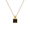 Thumbnail Image 1 of Hot Diamonds X Jac Jossa 18ct Yellow Gold Plated Black Onyx Pendant Necklace