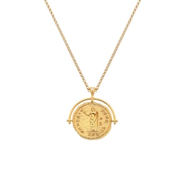 Hot Diamonds X Jac Jossa 18ct Yellow Gold Plated Venus Arc Coin Pendant Necklace